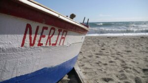 Fischerboot am Strand von Nerja