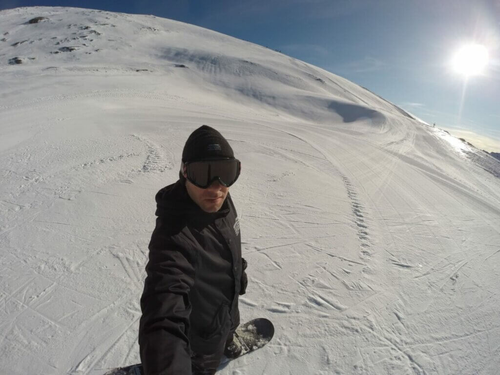 Snowboarding in der Sierra Nevada