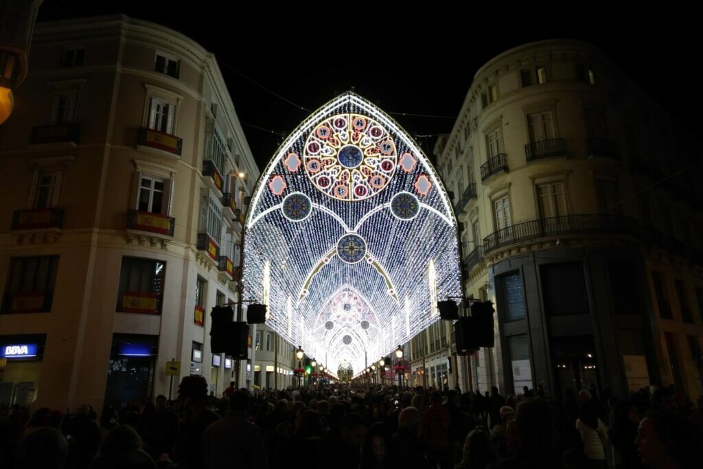 Weihnachtsbeleuchtung in Málaga