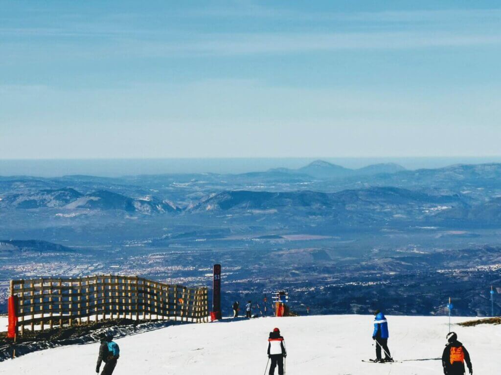 Snowboarding in der Sierra Nevada